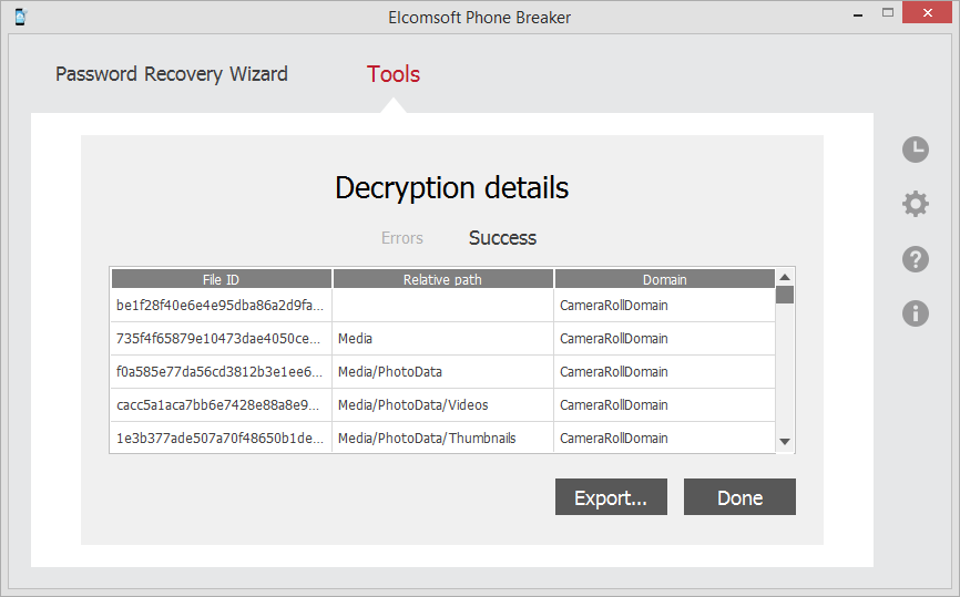 decryption details